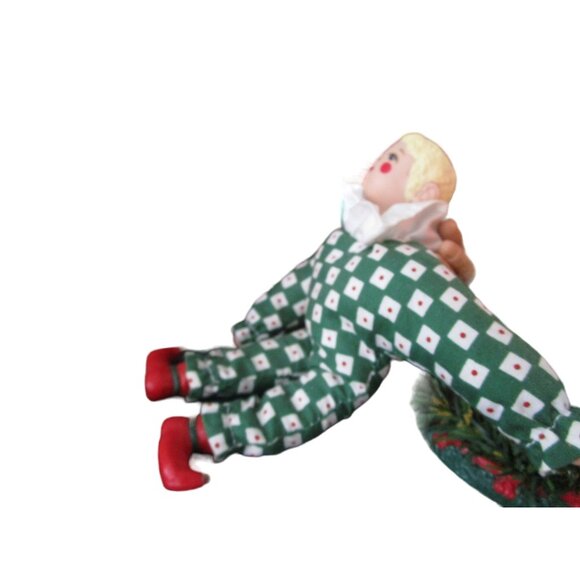 Vintage Animated Santa Painting Doll Light Up Candle Music Box Works GUC - Picture 10 of 16